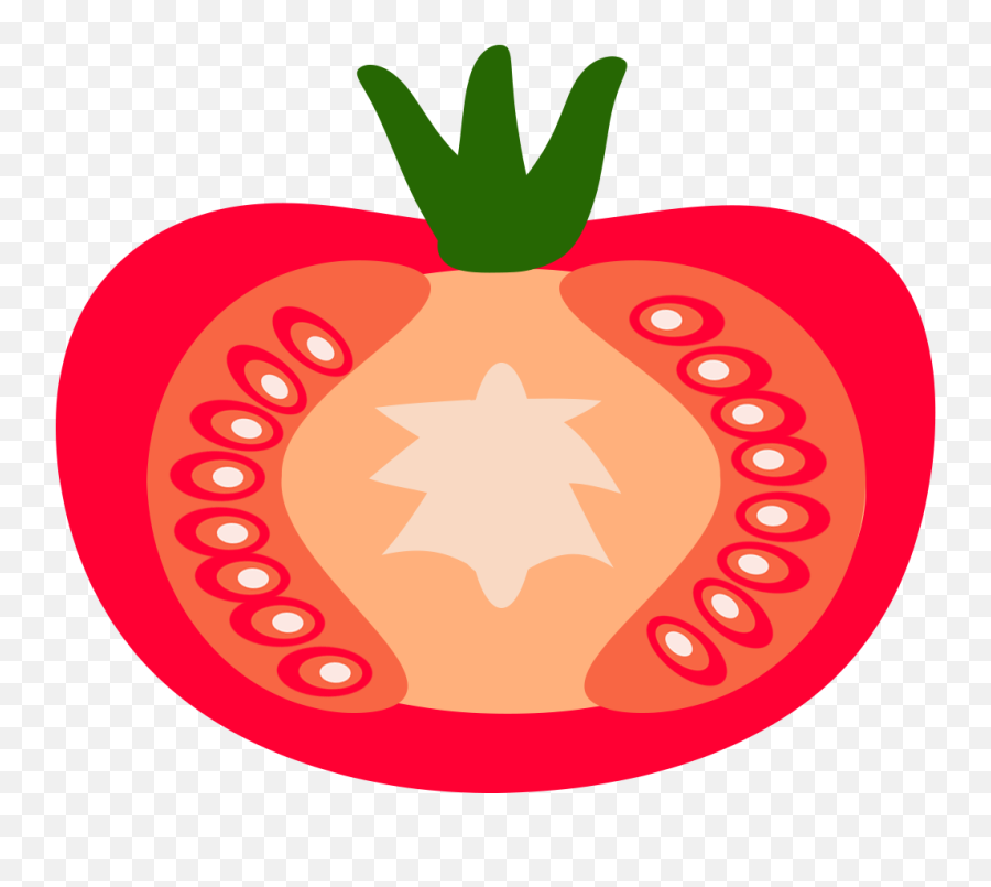 Cut In Half Tomato Clipart Free Image - Fresh Emoji,Tomato Clipart