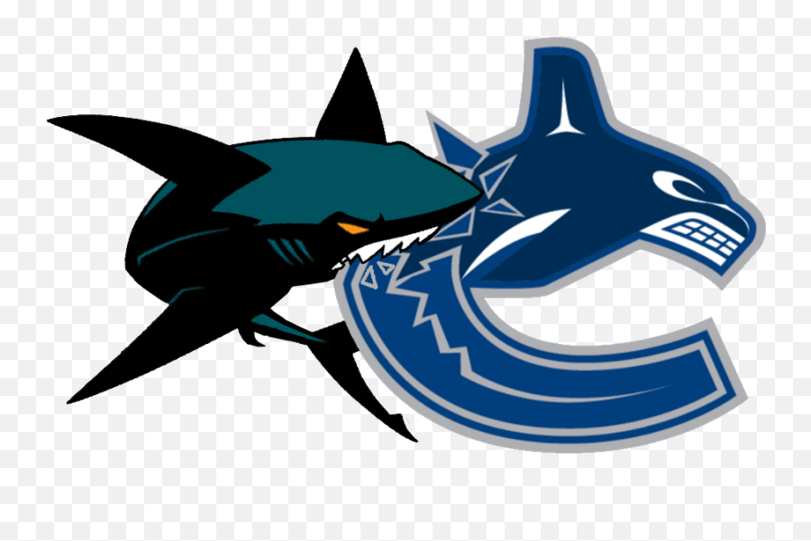 Cool Sharks San Jose Sharks National - Vancouver Canucks Logo Emoji,San Jose Sharks Logo