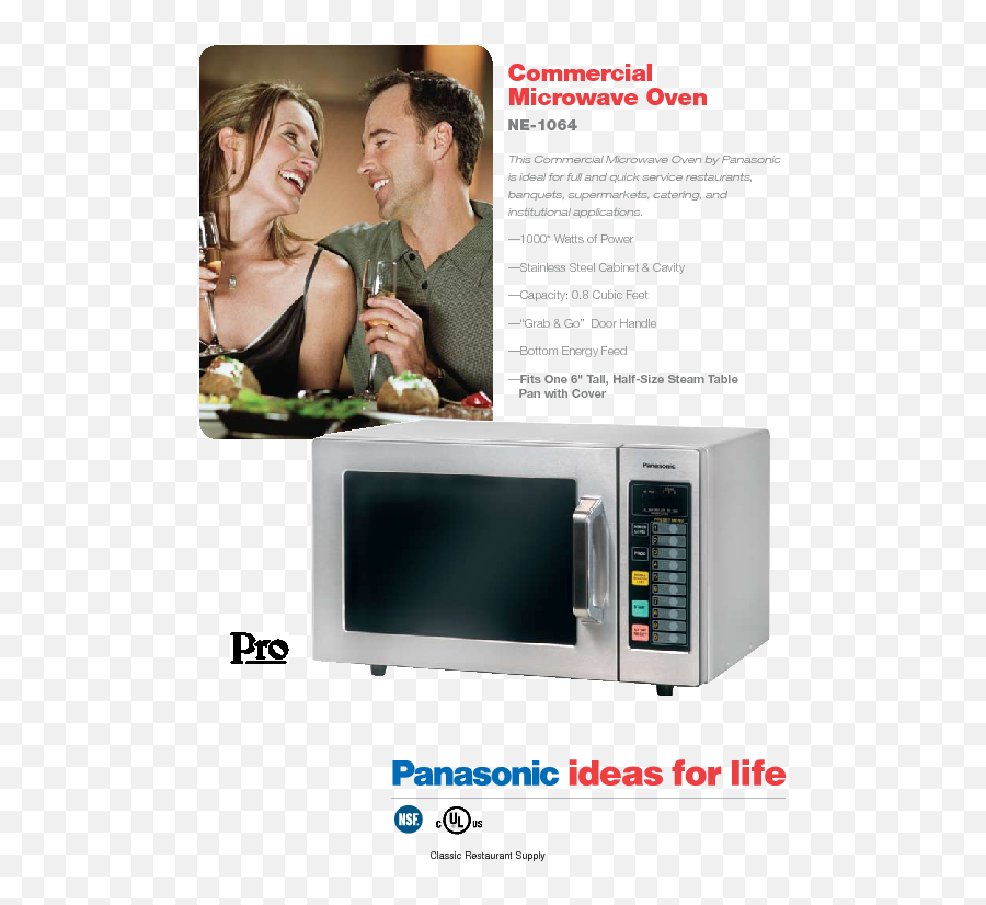 Panasonic Ne - 1064f Stainless Steel Commercial Microwave Oven Emoji,Microwave Transparent