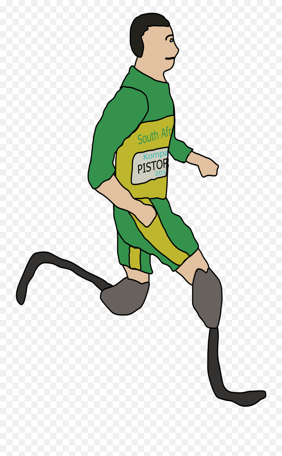 Oscar Pistorius Legless Runner Drawing Free Image Download Emoji,Oscar Statue Clipart