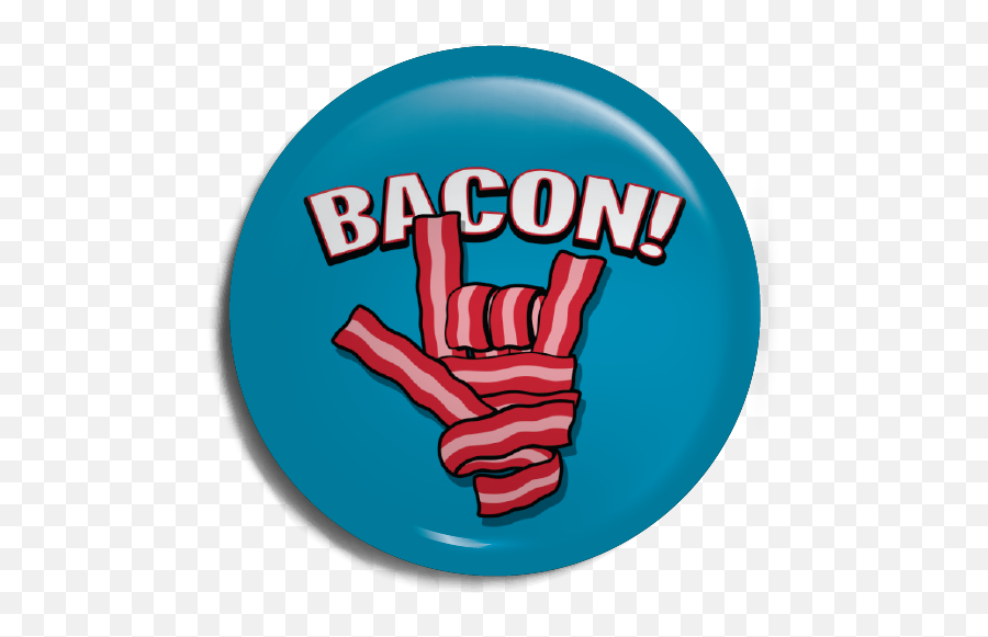 Bacon Horns - Jiffy Buttons U0026 Vinyl Sign Language Emoji,Devil Horns Png