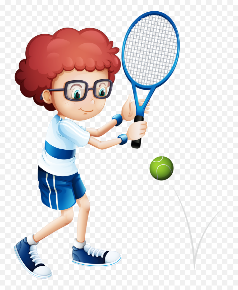 Download Playing Tennis Cartoon Png Image With No Background Emoji,Tennis Racquets Clipart