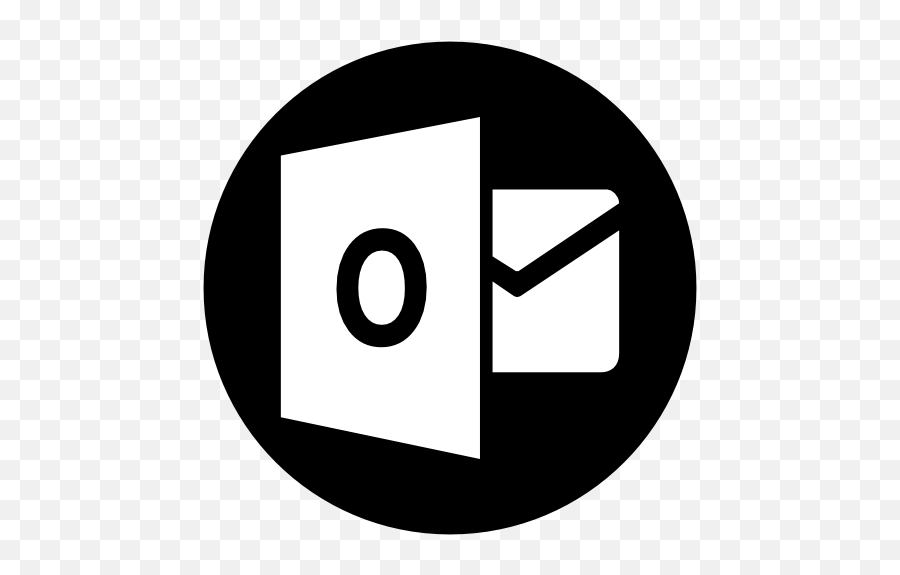 Outlook Free Icon Of Address Book Providers In Black U0026 White Emoji,Ms Outlook Logo