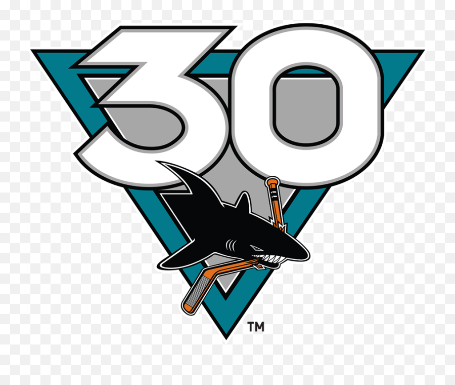 San Jose Sharks Anniversary Logo - National Hockey League Language Emoji,Sharks Logo