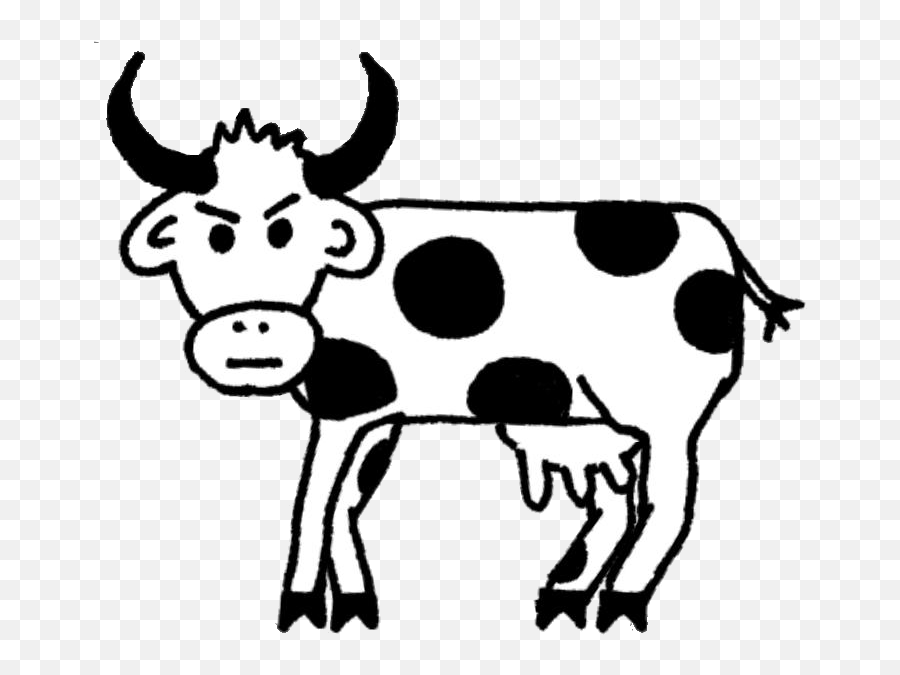 West Of Loathing Cow Clipart - Full Size Clipart 738097 Hell Cow West Of Loathing Emoji,Cow Clipart Black And White