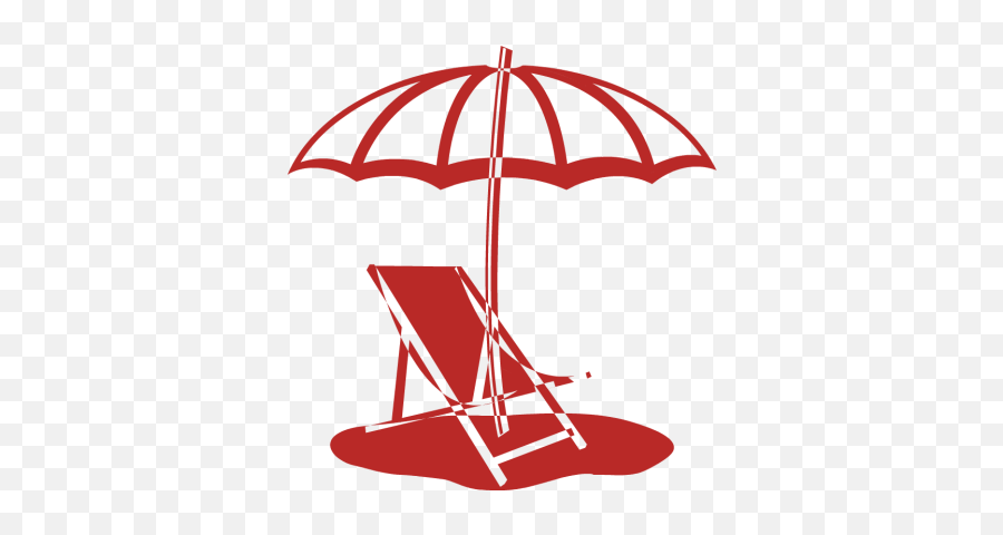 Beach Umbrella Clipart - Beach Clipart Red Emoji,Beach Umbrella Clipart