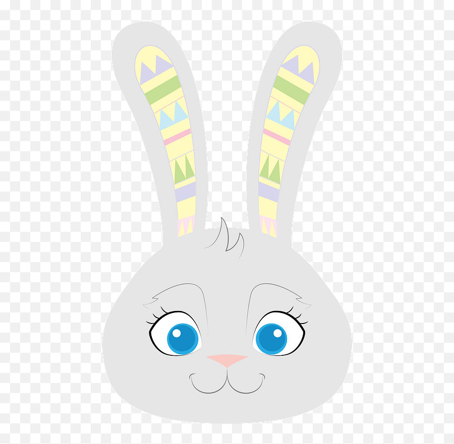 Easter Bunny Face Clipart - Girly Emoji,Bunny Face Clipart
