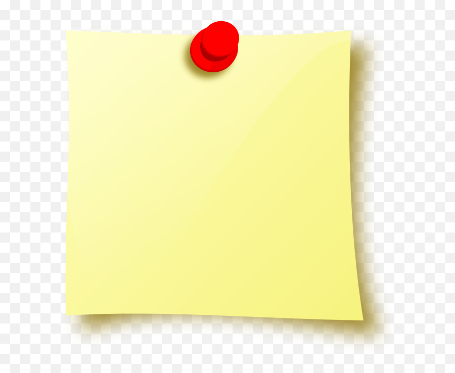 Material Yellow Png Clipart - Blank Post It Note Emoji,Post It Note Clipart