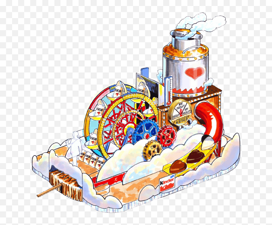 Transparent Christmas Parade Float - Kinder Chocolate Factory Emoji,Christmas Parade Clipart