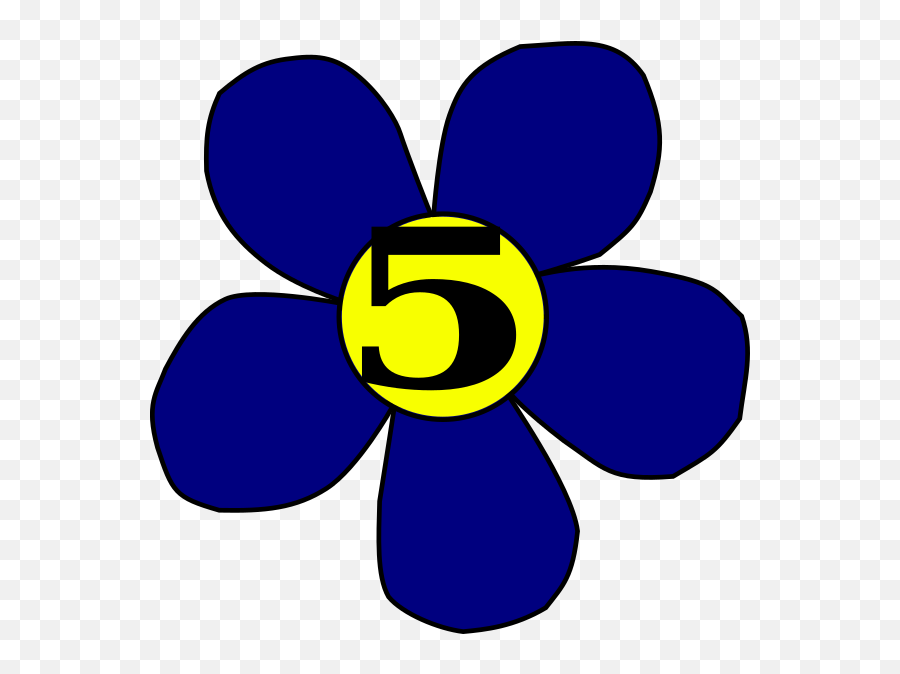 Five Petal Flower Clipart Jpg Freeuse Library Flower - Five Emoji,Flower Petals Clipart