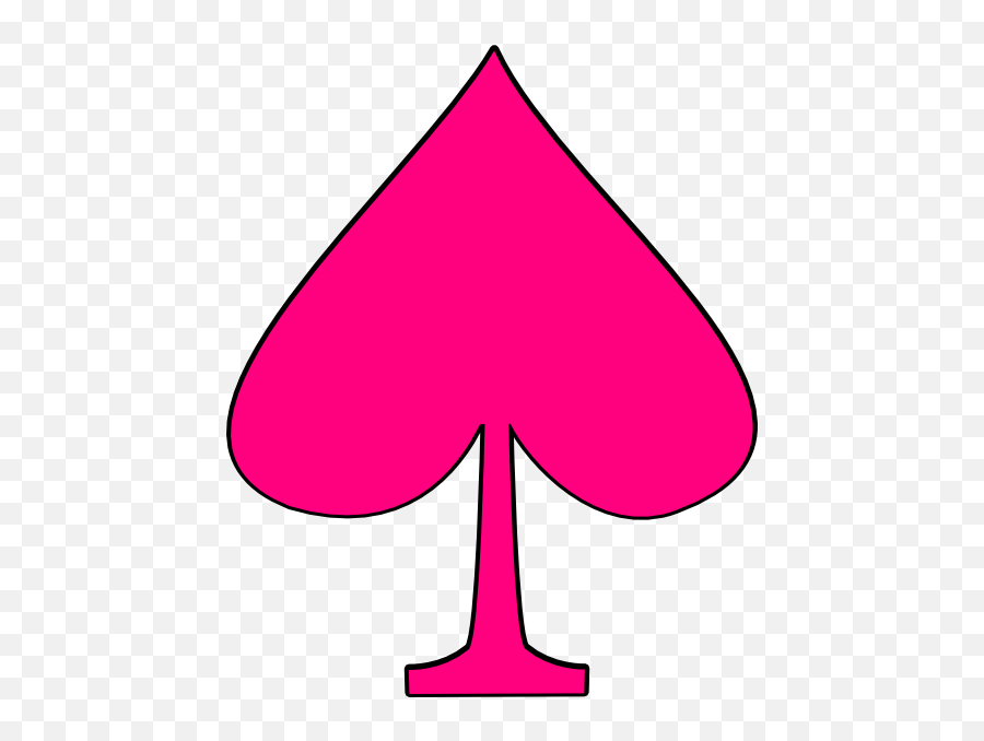 Pink Spade Clip Art At Clkercom - Vector Clip Art Online Emoji,Ace Of Spades Clipart