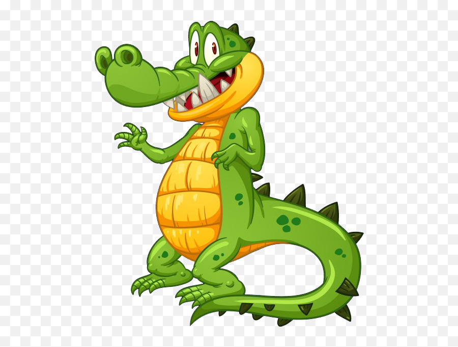 Cute Crocodile Cartoon - Clipart Animaux Rigolos Emoji,Crocodile Clipart
