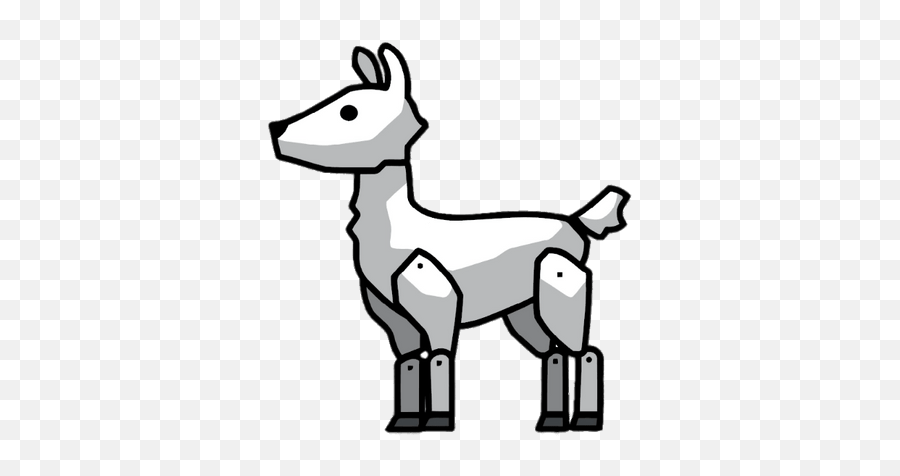 Scribblenauts Kobold Transparent Png - Stickpng Animal Figure Emoji,Llama Clipart Black And White