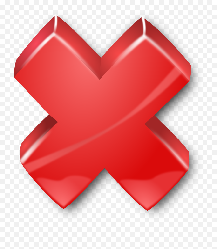Free Red X Transparent Png Download - Green Red Cross Tick Emoji,Red X Png