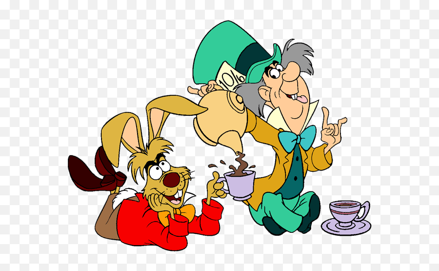 March Hare And Mad Hatter Clip Art Images Disney Clip Art - Mad Hatter And March Hare Clipart Emoji,March Clipart