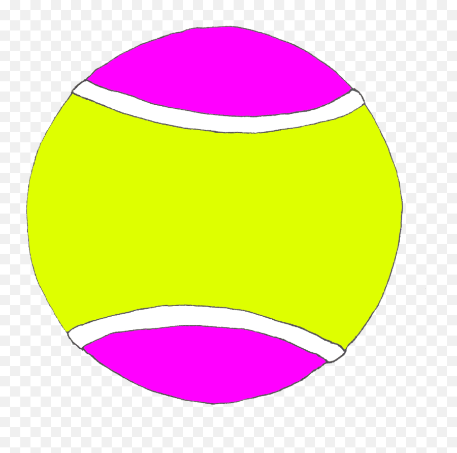 Tennis Ball Clipart Free Images 3 - Tennis Ball Pink And Yellow Emoji,Ball Clipart