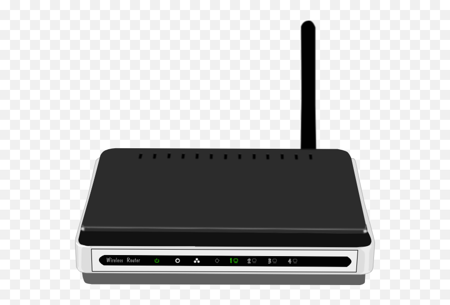 Computer Router Clip Art - Wireless Router Png Emoji,Computer Clipart Black And White