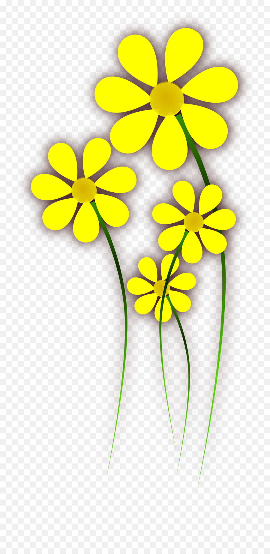 Big Image - Yellow Flower Vector Png Transparent Png Full Emoji,Flower Vector Png