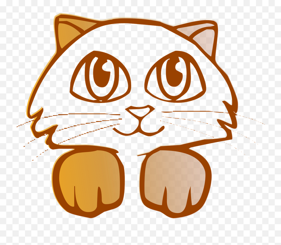 Kittens Clipart Orange Kitten Full Size Png Download Seekpng - Cat Emoji,Kitten Clipart