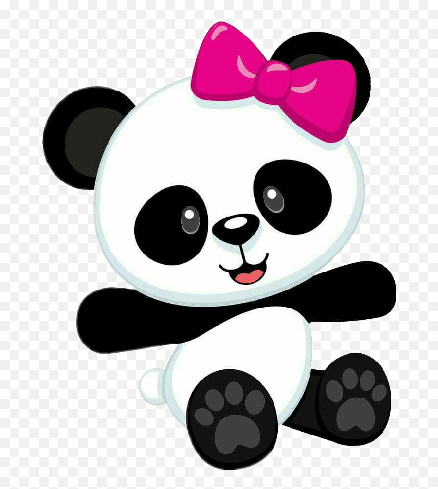 Report Abuse - Panda Baby Girl Clipart Full Size Clipart Cartoon Baby Girl Panda Emoji,Baby Girl Clipart