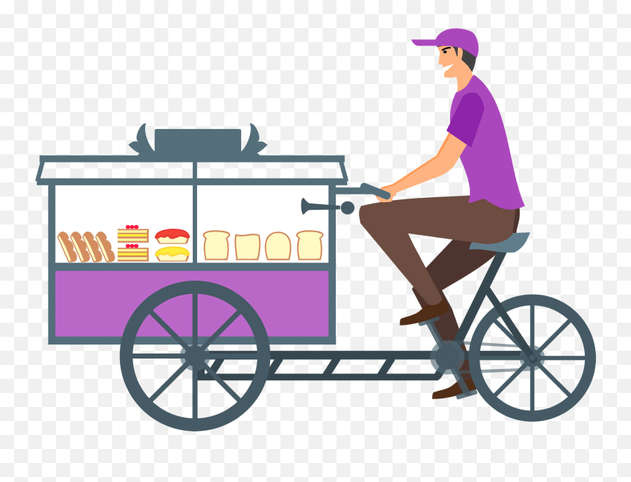Bread Seller With Cart Clipart Free Download Transparent - Seller Png Emoji,Ice Cream Sundae Clipart