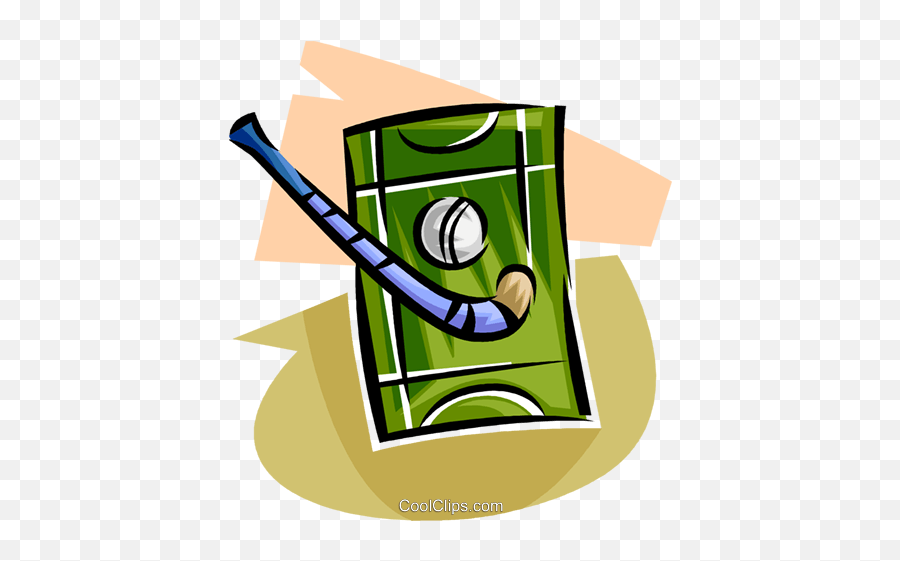 Field Hockey Ball And Stick Royalty Free Vector Clip Art - Feldhockey Clipart Emoji,Hockey Stick Clipart