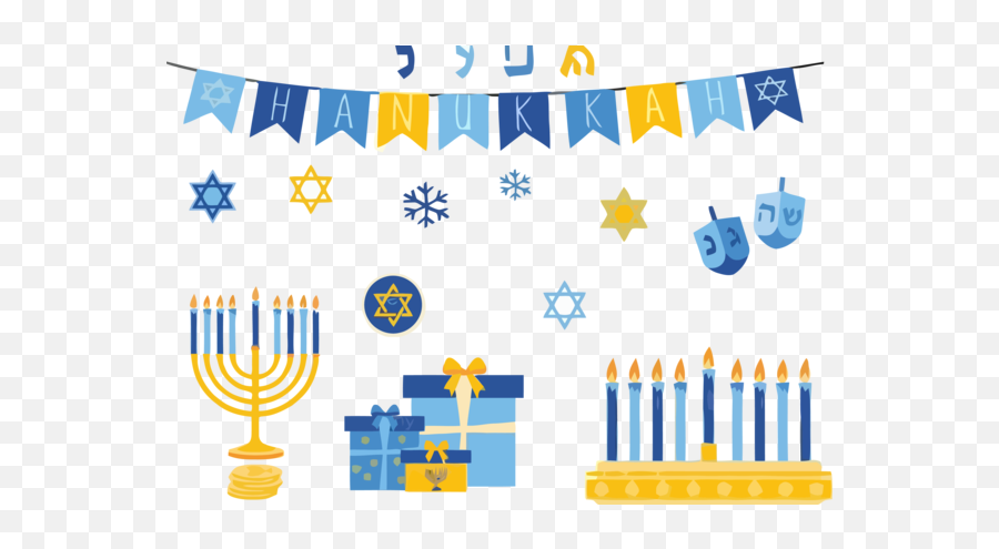 Hanukkah Hanukkah Yellow Birthday Candle For Happy Hanukkah - Menorah Emoji,Hanukkah Clipart