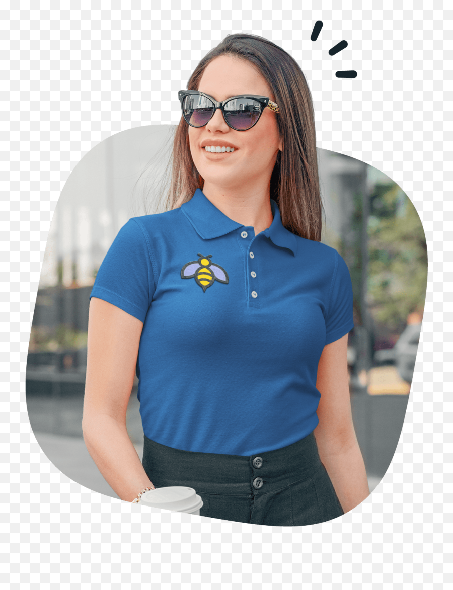 Custom Embroidered Polo Shirts - For Women Emoji,Company Logo Shirts