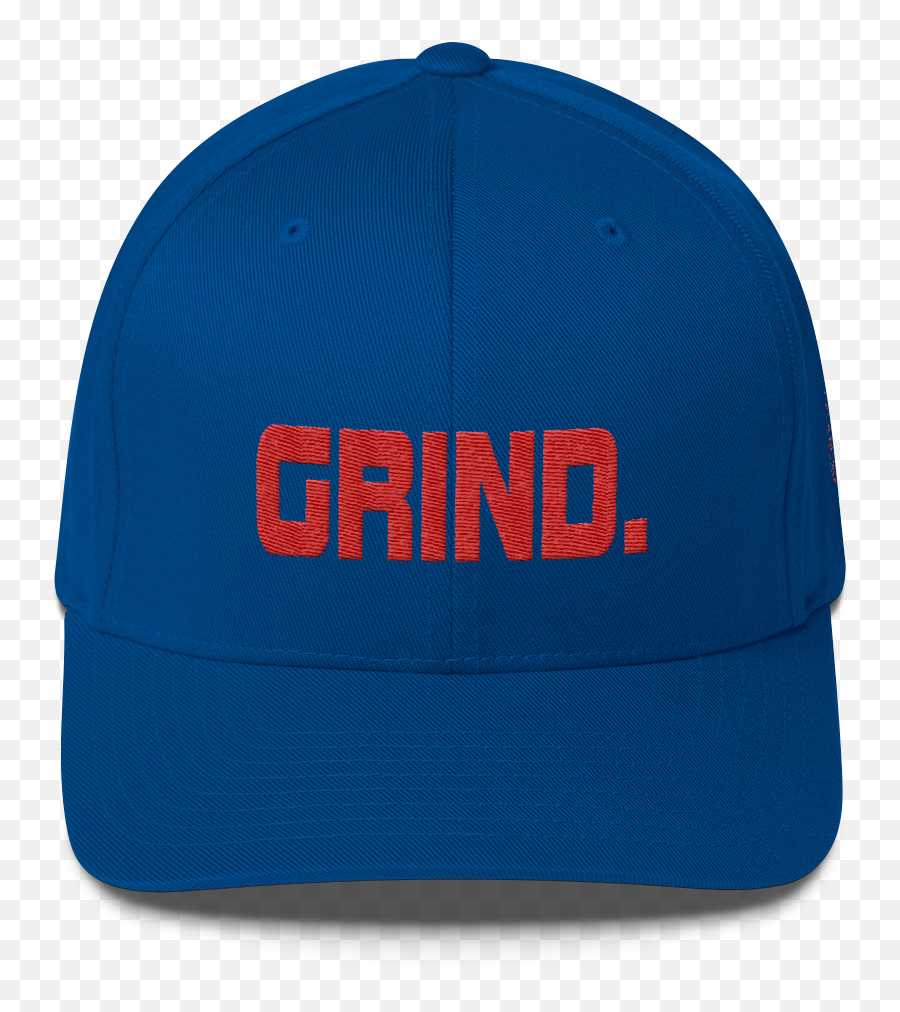 Grind 1 Red Logo Flexfit Baseball Hat - Sweasy Street Collection Free Shipping Unisex Emoji,Red Hat Logo
