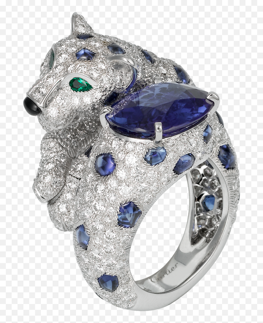 Diamond Ring Icon - Panthere By Cartier Ring Emerald Cartier Panthere High Jewelry Emoji,Emerald Png