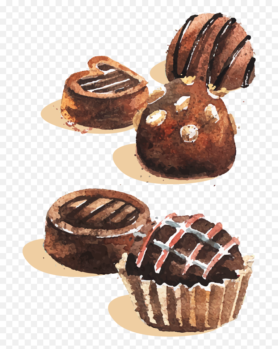 Clipart Freeuse Stock Brownie Drawing - Chocolate Watercolor Png Emoji,Brownie Clipart