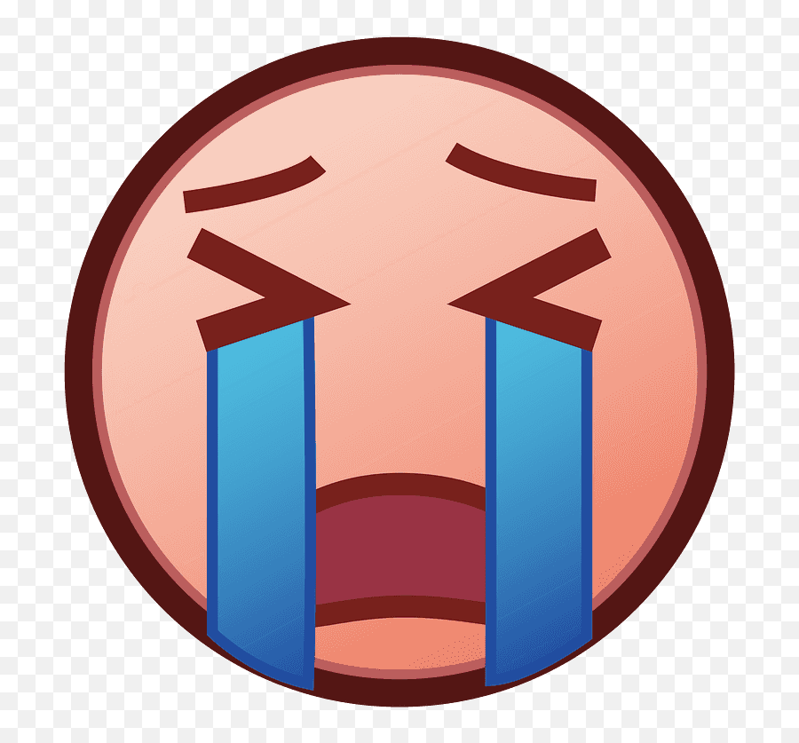 Loudly Crying Face Emoji Clipart Free Download Transparent - Em Jidex,Crying Emoji Transparent