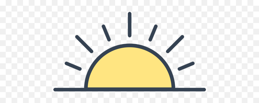 Sunrise Transparent Half Clipart - Transparent Sunrise Clipart Emoji,Sunrise Clipart