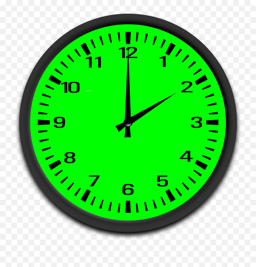 Green Analog Clock Clipart - Analog Clock Emoji,Clock Clipart