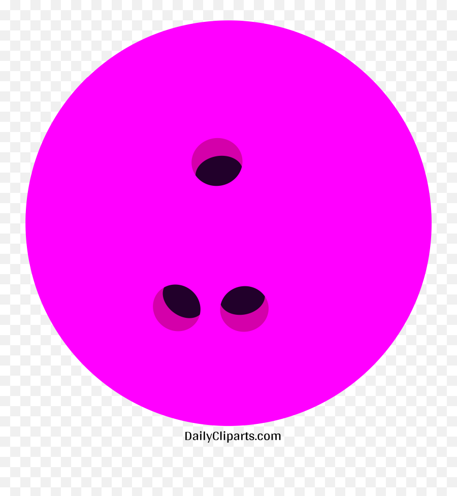 Bowling Ball Pink Colour Clipart Image Emoji,Bowling Balls Clipart