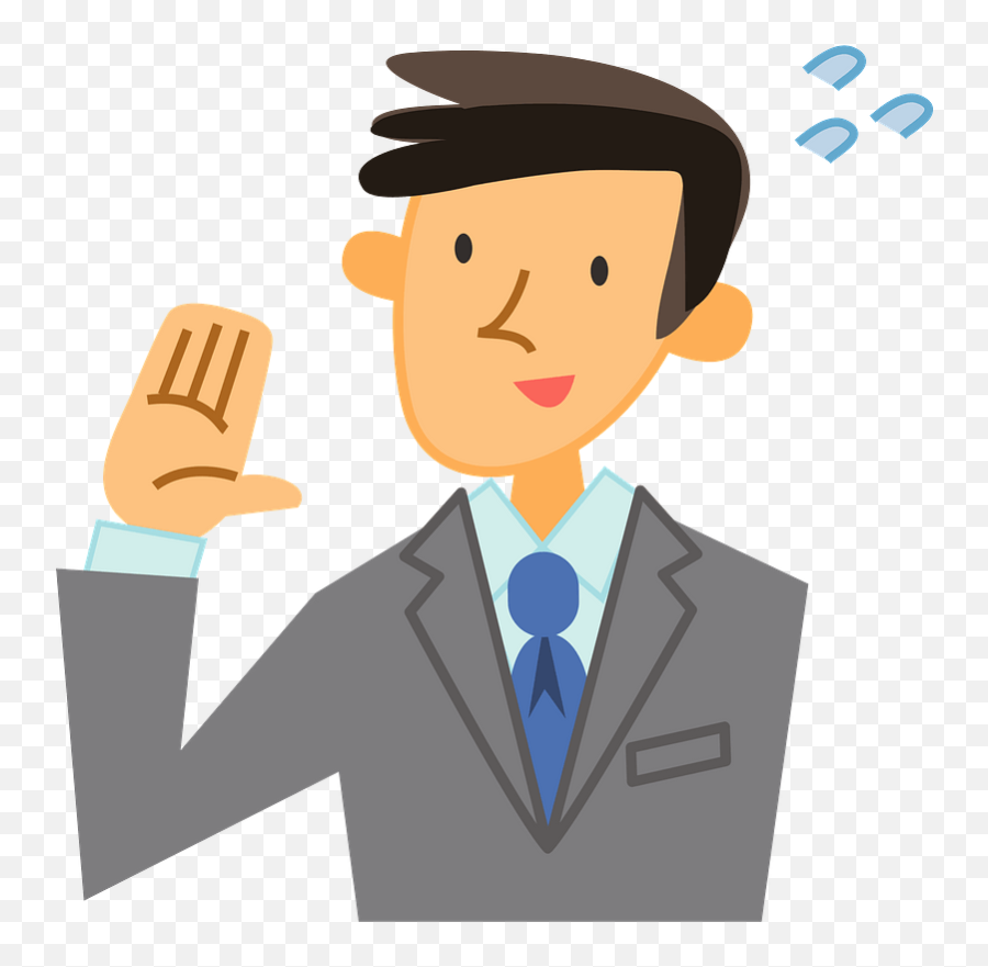 Robert Businessman Is Turning Down A Deal Clipart Free Emoji,Timid Clipart