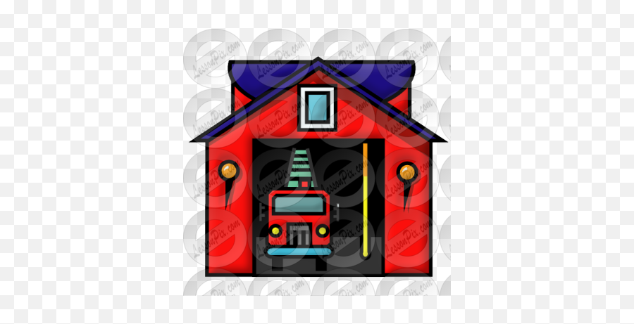 Fire Station Picture For Classroom Therapy Use - Great Emoji,Fire Dept Clipart