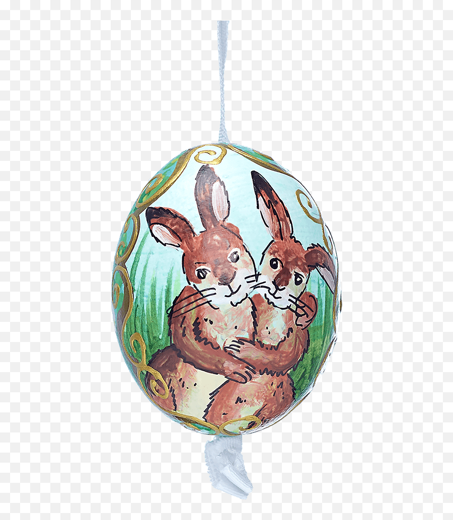 Download Easter Egg Pair Of Rabbits In The Grass - Locket Emoji,Easter Eggs In Grass Png