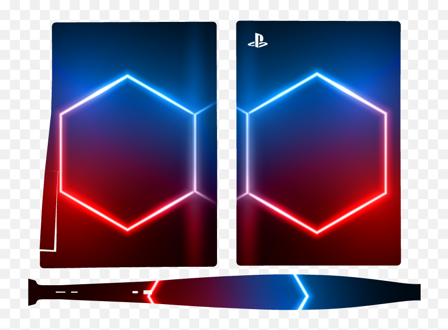Hexagonal Neon Frame Playstation 5 Decal Emoji,Neon Frame Png