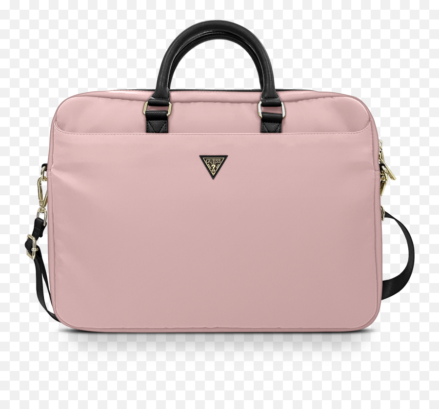 Guess Laptop Bag 15u0027 Nylon Pink Metal Triangle Logo U2013 Cg Mobile Emoji,Briefcase Logo