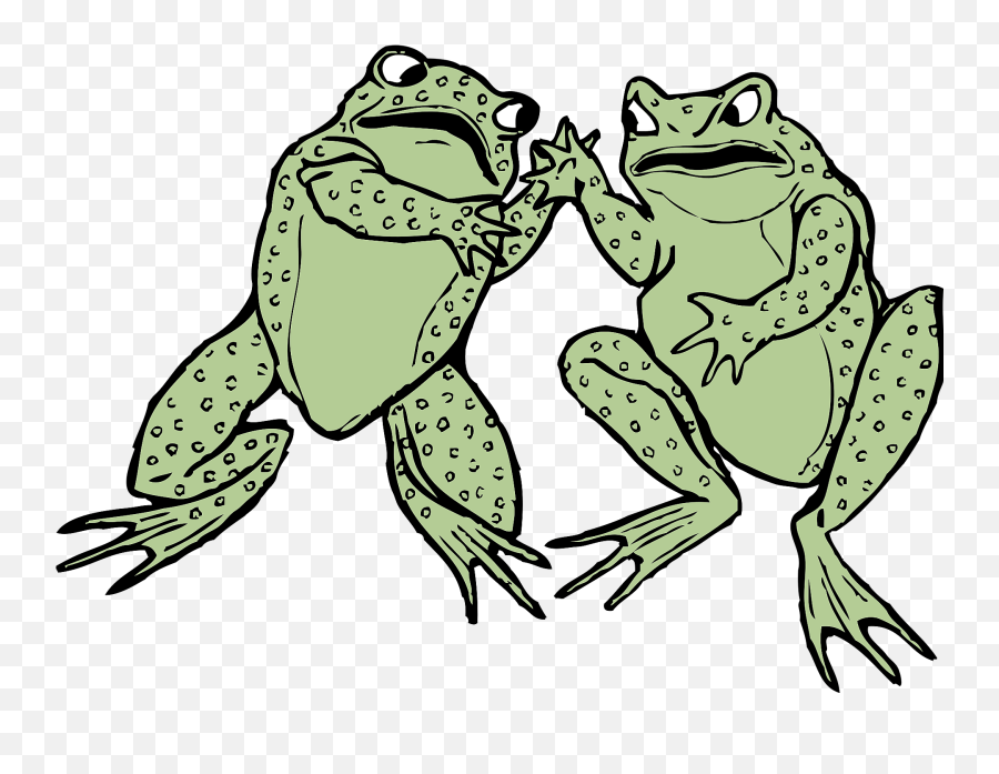 Two Frogs Clipart - 2 Frogs Clipart Emoji,Frogs Clipart