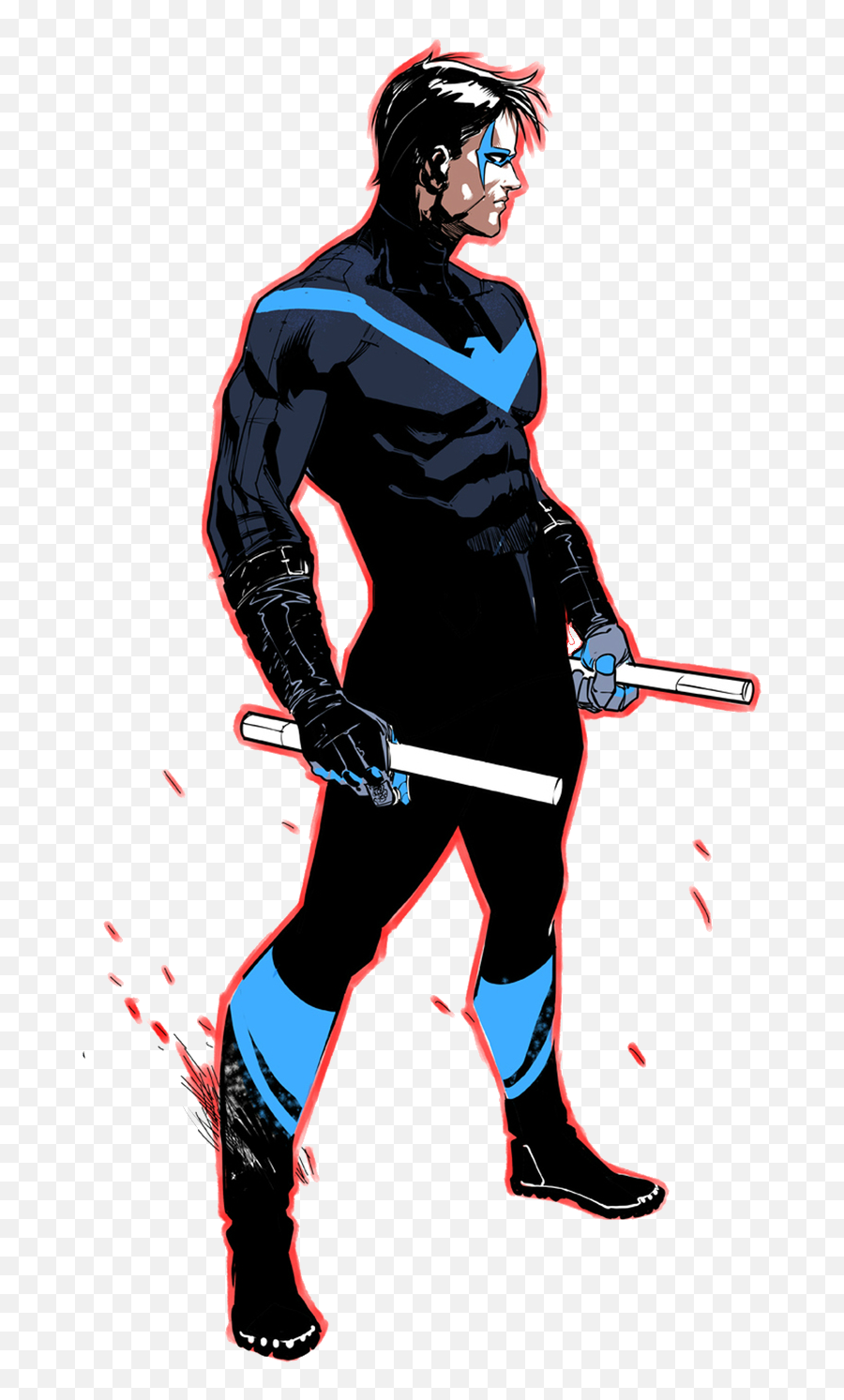 Dick Grayson Dc Rebirth - Nightwing Dc Rebirth Costume Emoji,Nightwing Png