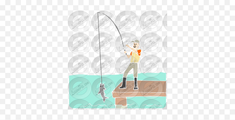 Fishing Stencil For Classroom Therapy - For Golf Emoji,Fishing Clipart
