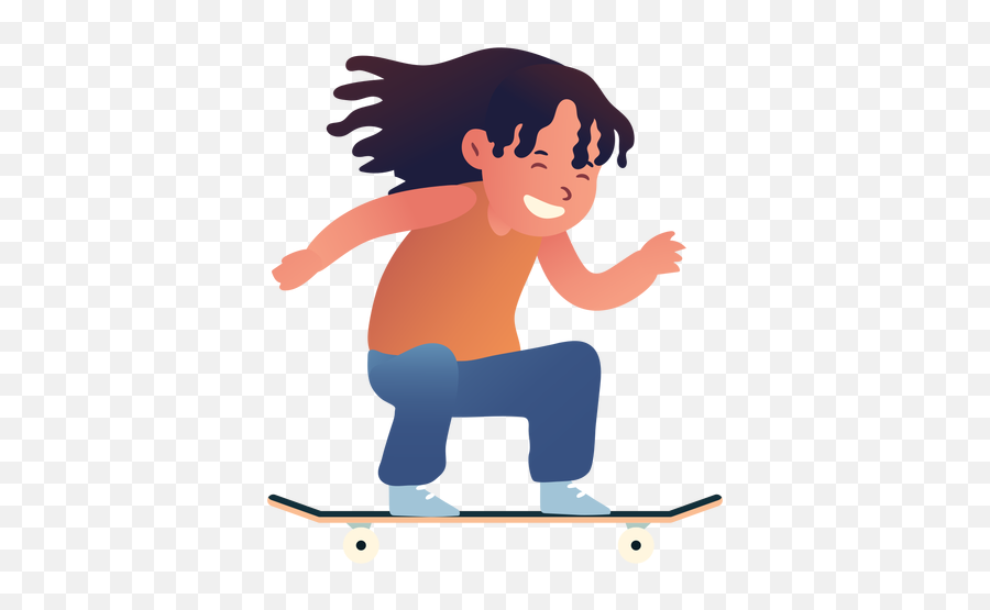 Girl Skating Character - Transparent Png U0026 Svg Vector File Libres De Contorno Niña Con Skate Emoji,Girl Skate Logos