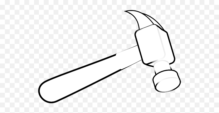 Hammer Clipart Png Black And White Png - Black White Hammer Emoji,Hammer Clipart
