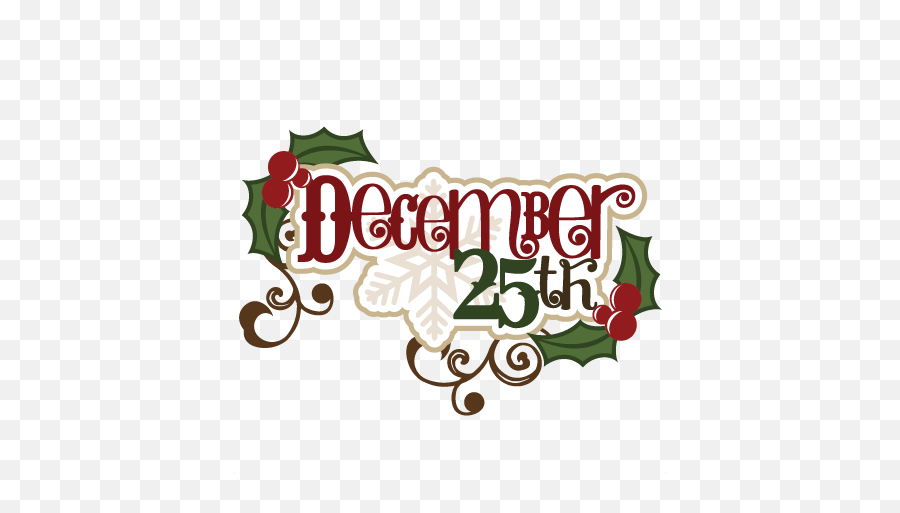 December Clipart 3 - December 25th Emoji,December Clipart