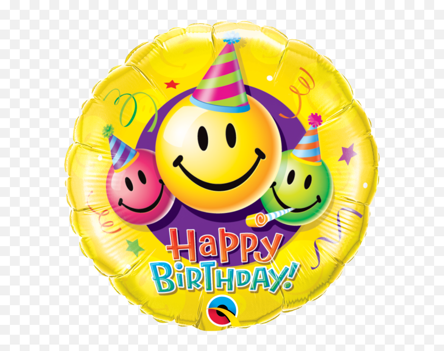 Helium Grade Foil Balloon 46cm Birthday Smiley Faces For Emoji,Party Emoji Transparent