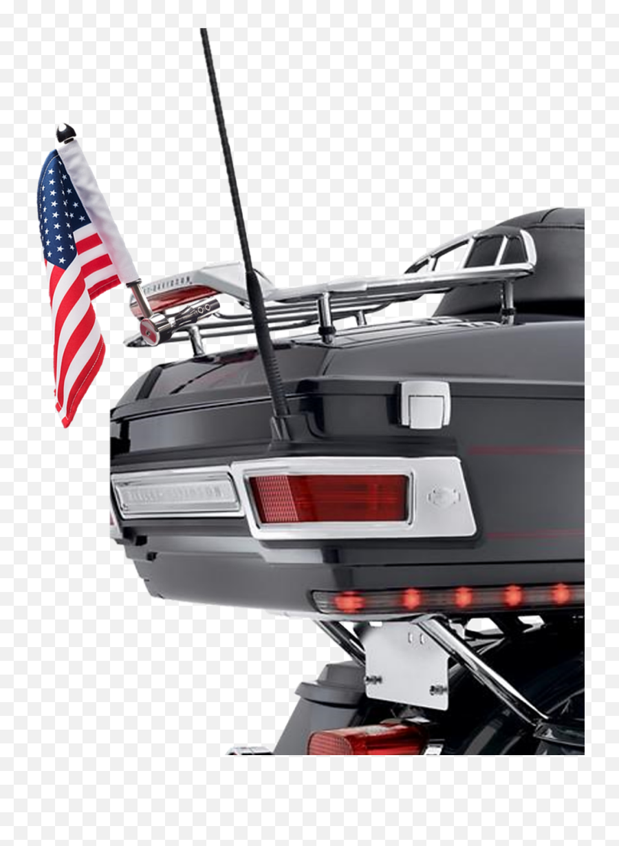 Harley Air Wing Rack Motorcycle Flag Mount - Polished Stainless Emoji,American Flag On Pole Png