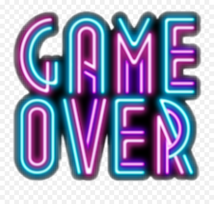 Download Hd Gameover Game Over Neon Cute Grunge Tumblr Emoji,Tumblr Transparent Grunge