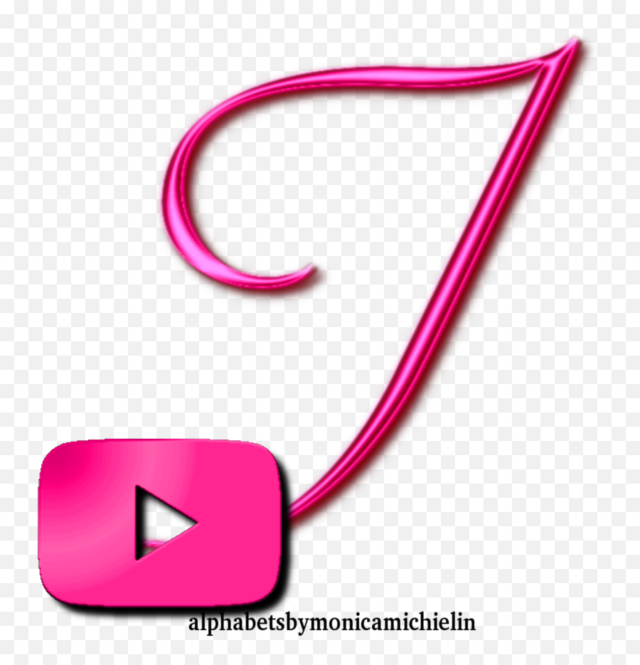 Monica Michielin Alphabets Pink Youtube Logo Alphabet And Emoji,Pink Youtube Logo